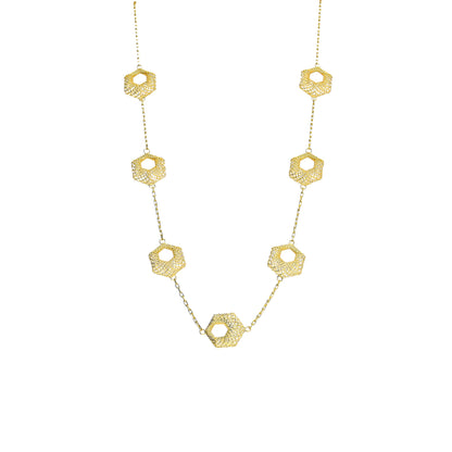 Gold Classic Turkish Necklace 21KT - FKJNKL21KM11802