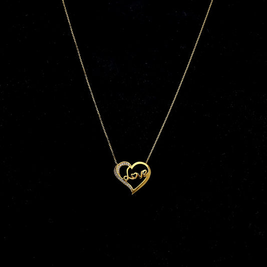 Gold Love Necklace 21KT - FKJNKL21KM11853