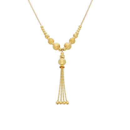 Gold Traditional Necklace 21KT - FKJNKL21KM11869