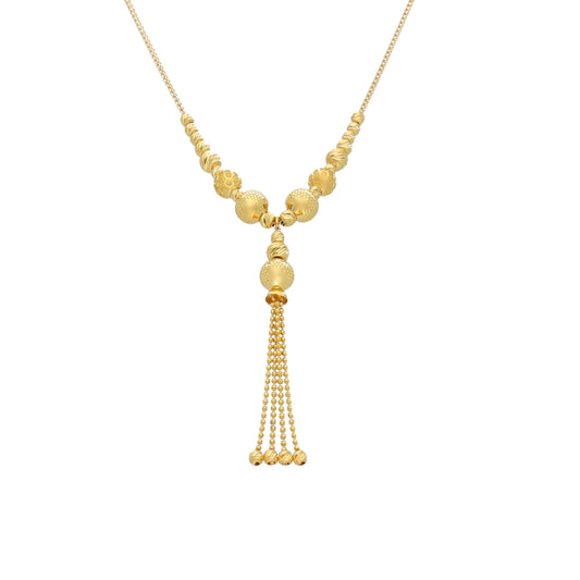 Gold Traditional Necklace 21KT - FKJNKL21KM11869