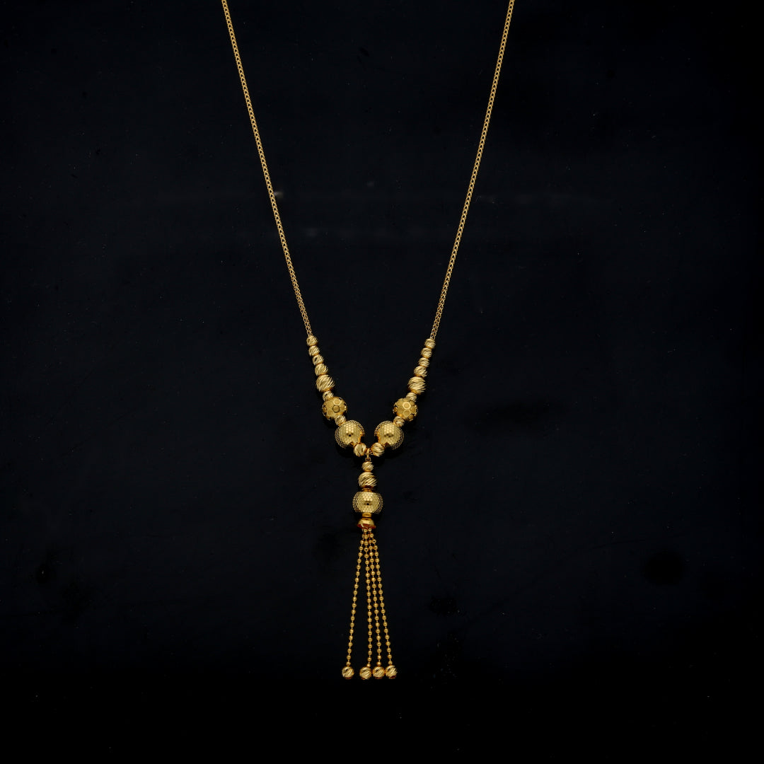 Gold Traditional Necklace 21KT - FKJNKL21KM11869