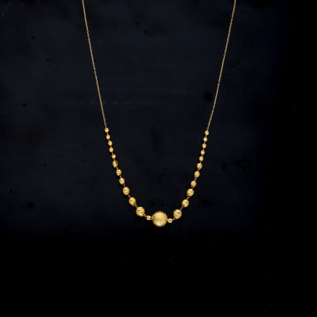 Gold Balls Shaped Necklace 21KT - FKJNKL21KM11912