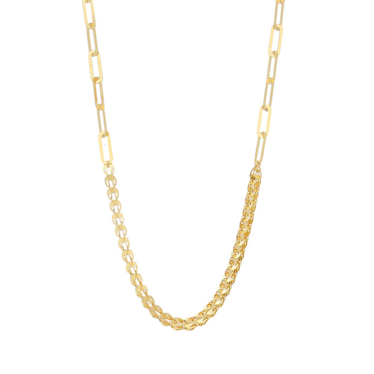 Gold Link Cascade Necklace 21KT - FKJNKL21KM11983