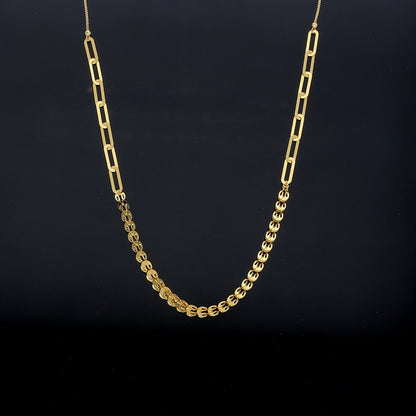 Gold Link Cascade Necklace 21KT - FKJNKL21KM11983
