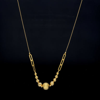 Gold Orb Elegance Necklace 21KT - FKJNKL21KM11984
