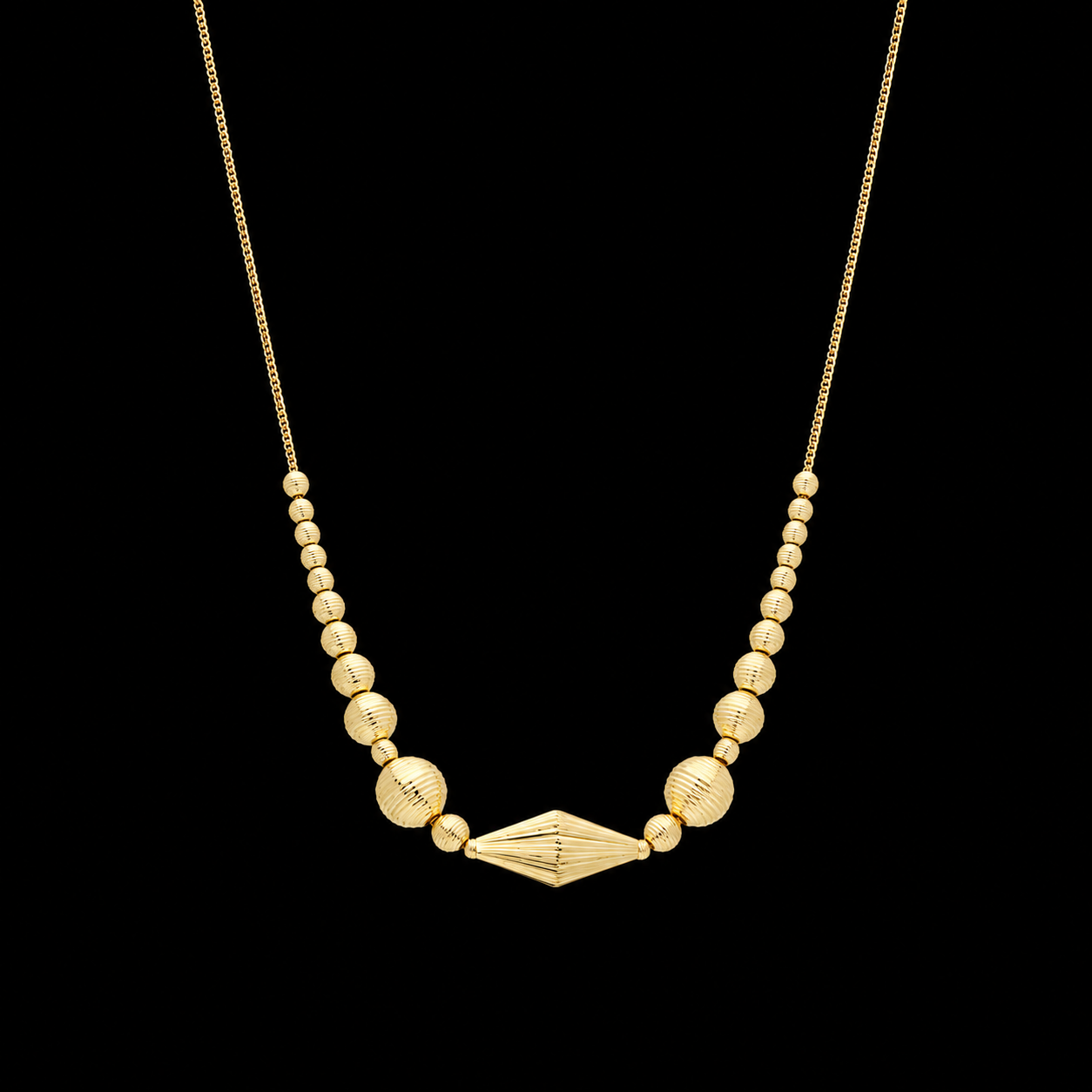 Gold Classic Necklace 21KT - FKJNKL21KM12004