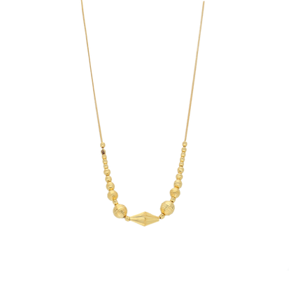 Gold Classic Necklace 21KT - FKJNKL21KM12004