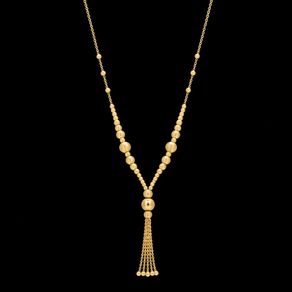 Gold Tassel Necklace 21KT - FKJNKL21KM12005