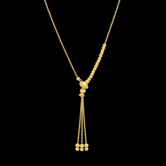 Gold Tassel Necklace 21KT - FKJNKL21KM12007