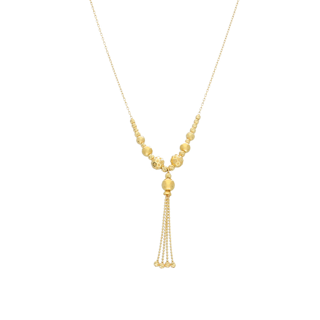 Gold Tassel Necklace 21KT - FKJNKL21KM12008
