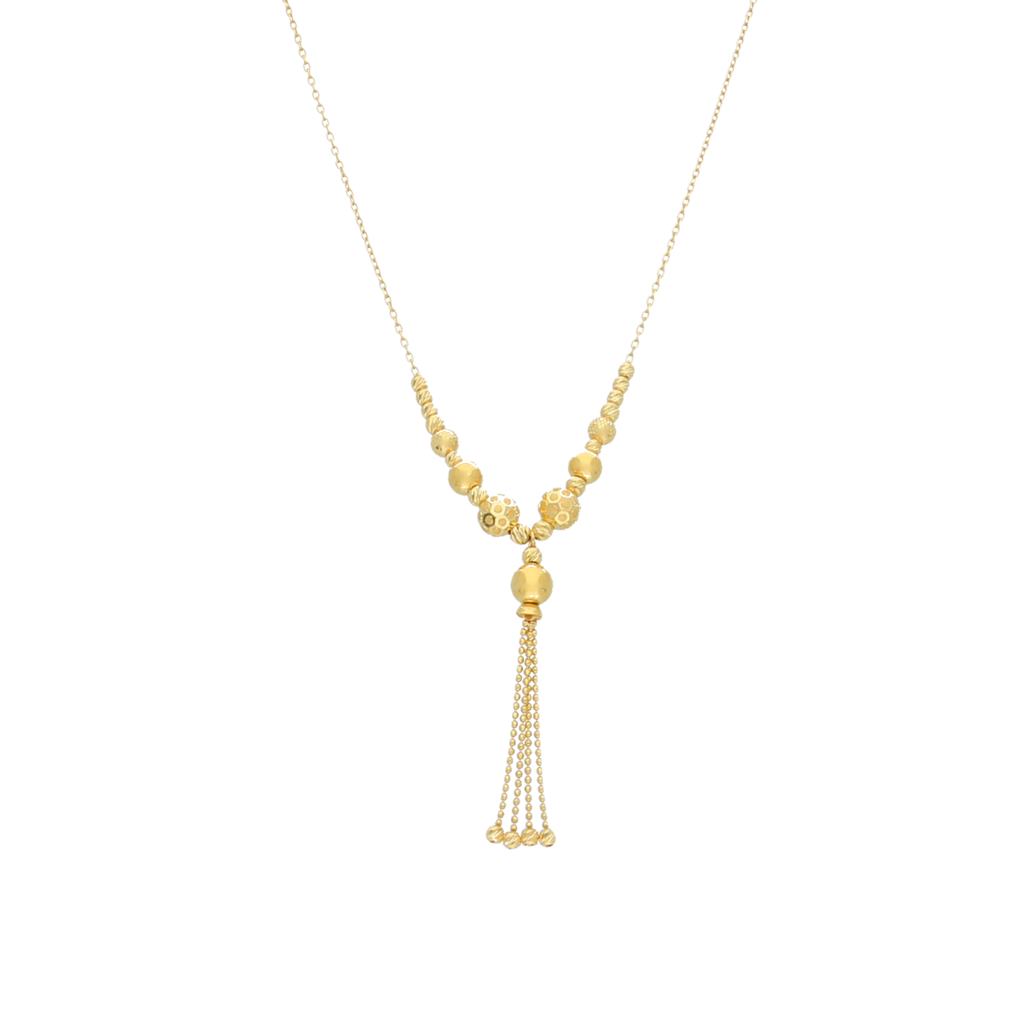 Gold Tassel Necklace 21KT - FKJNKL21KM12008