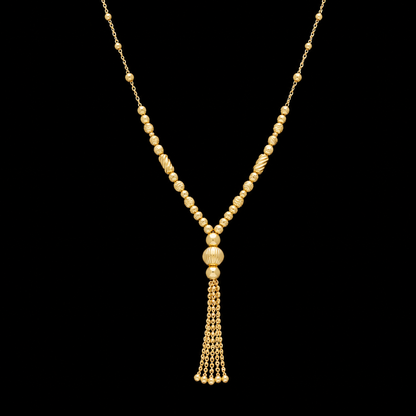 Gold Tassel Necklace 21KT - FKJNKL21KM12009