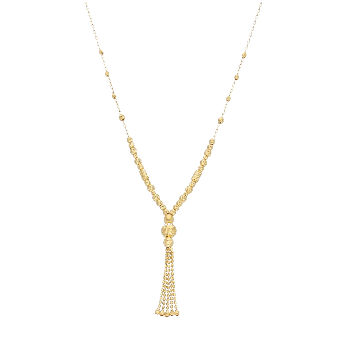 Gold Tassel Necklace 21KT - FKJNKL21KM12009