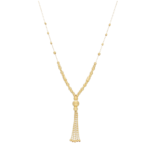 Gold Tassel Necklace 21KT - FKJNKL21KM12009