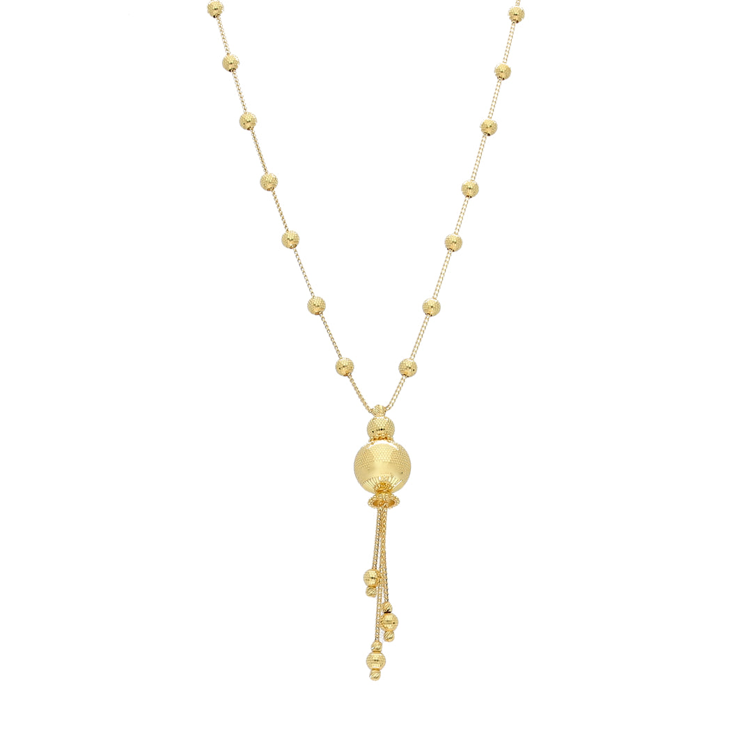 Gold Tassel Necklace 21KT - FKJNKL21KM12010