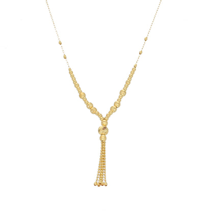 Gold Tassel Necklace 21KT - FKJNKL21KM12011