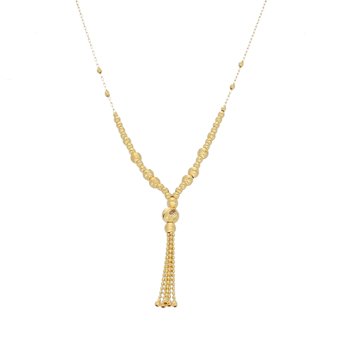 Gold Tassel Necklace 21KT - FKJNKL21KM12011