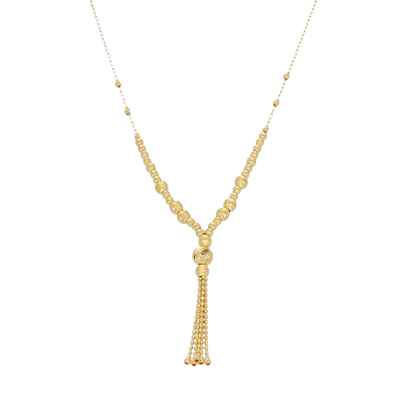 Gold Tassel Necklace 21KT - FKJNKL21KM12011