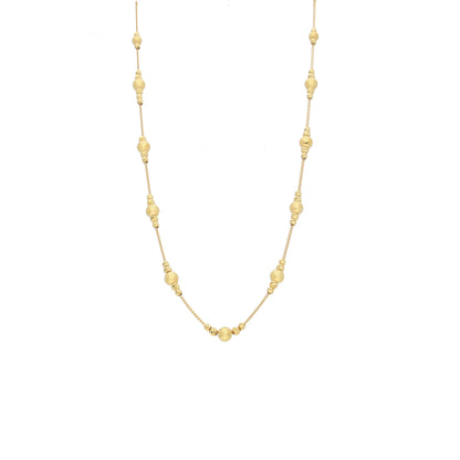Gold Beads Necklace 21KT - FKJNKL21KM12012