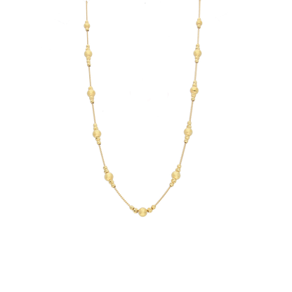 Gold Beads Necklace 21KT - FKJNKL21KM12012
