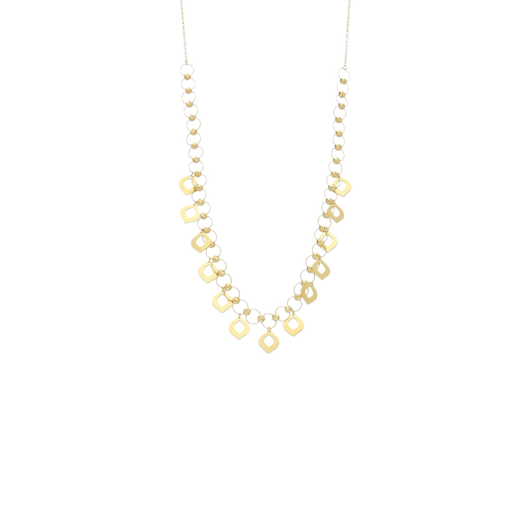 Gold Elegant Necklace 21KT - FKJNKL21KM12013