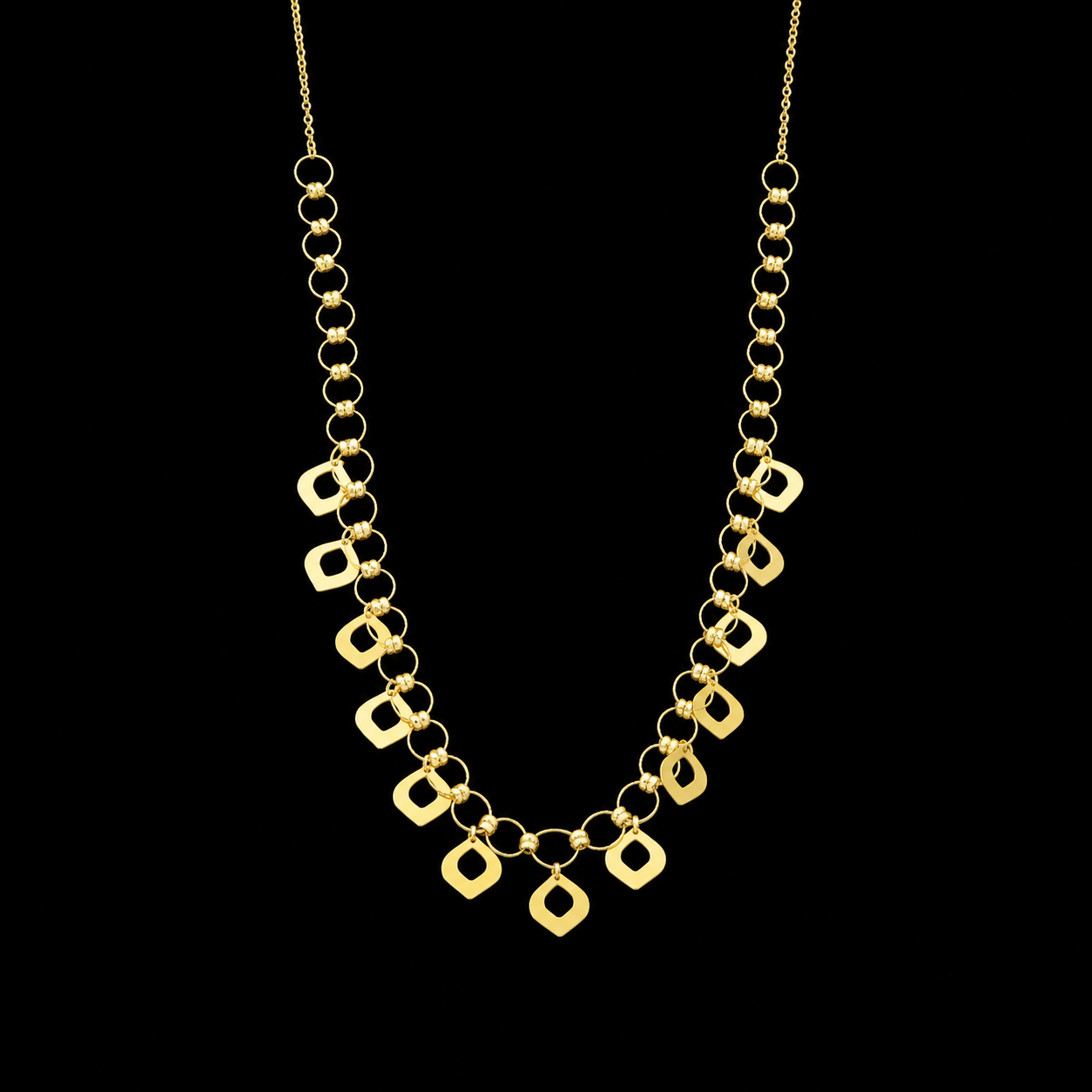 Gold Elegant Necklace 21KT - FKJNKL21KM12013