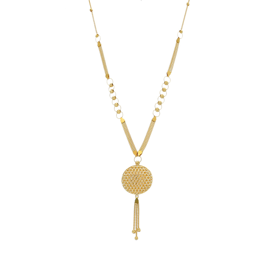 Gold Turkish Design Tassel Necklace 21KT - FKJNKL21KM12016