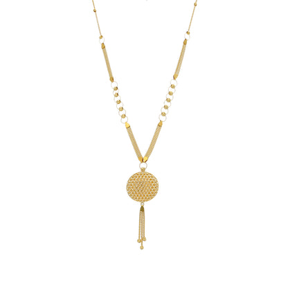 Gold Turkish Design Tassel Necklace 21KT - FKJNKL21KM12016