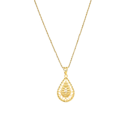 Gold Necklace (Chain with Turkish Design Pendant) 21KT - FKJNKL21KM12023