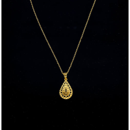 Gold Necklace (Chain with Turkish Design Pendant) 21KT - FKJNKL21KM12023