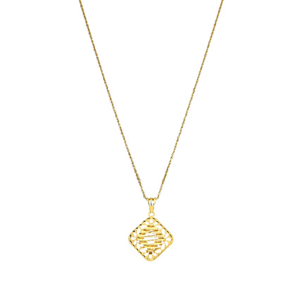 Gold Necklace (Chain with Turkish Design Pendant) 21KT - FKJNKL21KM12024