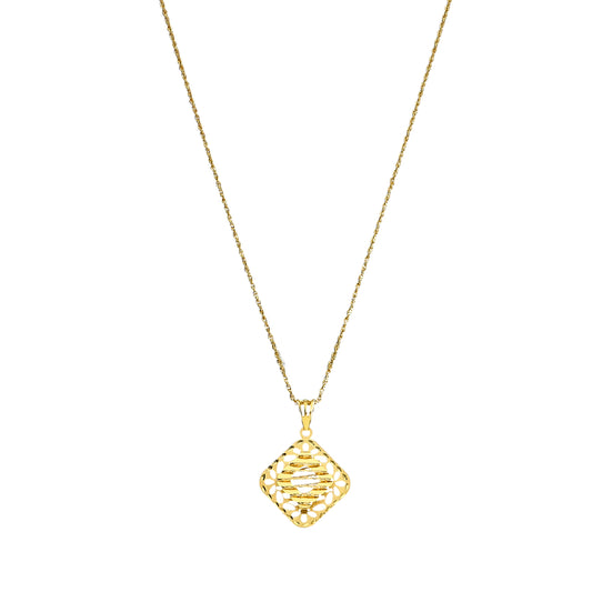 Gold Necklace (Chain with Turkish Design Pendant) 21KT - FKJNKL21KM12024