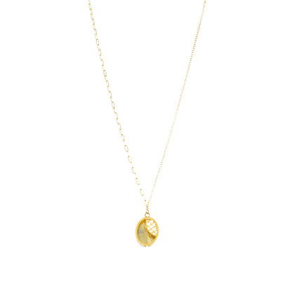 Gold Necklace (Chain with Turkish Design Pendant) 21KT - FKJNKL21KM12036