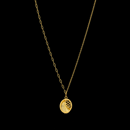 Gold Necklace (Chain with Turkish Design Pendant) 21KT - FKJNKL21KM12036