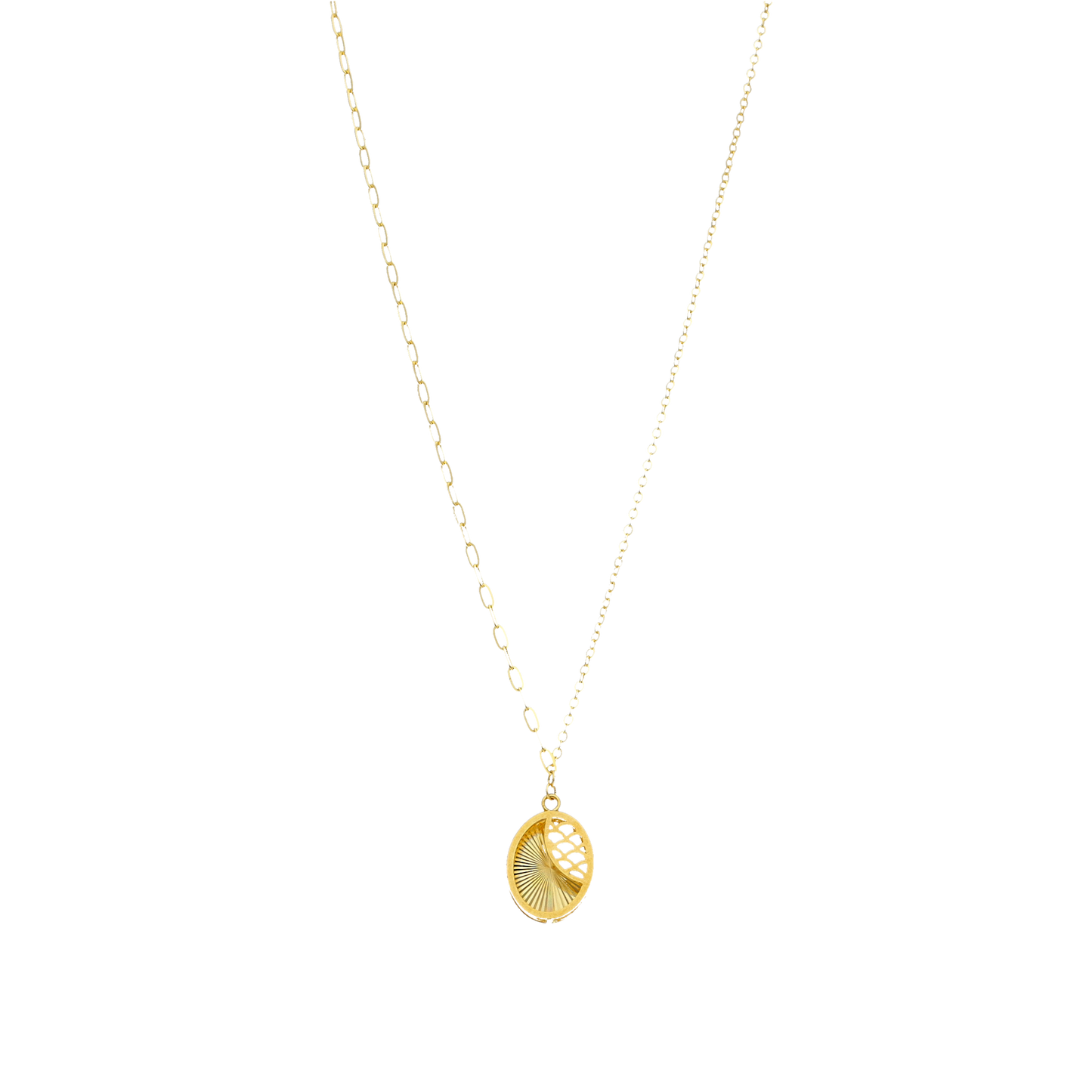 Gold Necklace (Chain with Turkish Design Pendant) 21KT - FKJNKL21KM12036