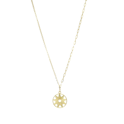 Gold Necklace (Chain with Star Shaped Pendant) 21KT - FKJNKL21KM12039