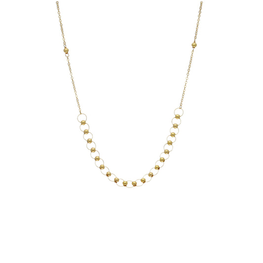 Gold Minimalist Necklace 21KT - FKJNKL21KM12040