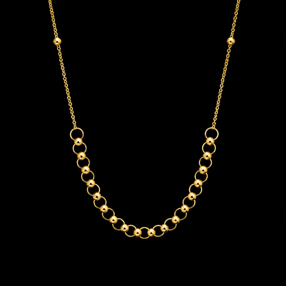 Gold Minimalist Necklace 21KT - FKJNKL21KM12040