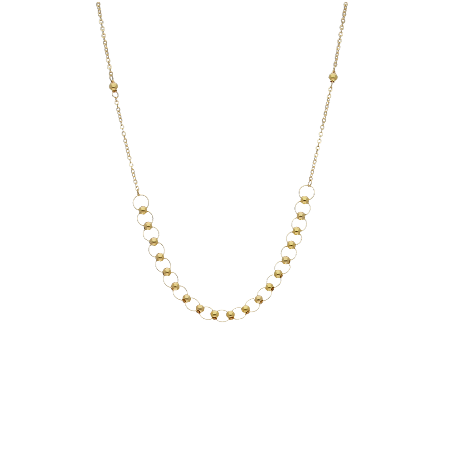 Gold Minimalist Necklace 21KT - FKJNKL21KM12040