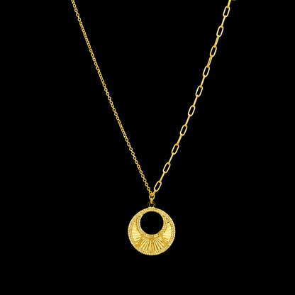 Gold Minimalist Necklace 21KT - FKJNKL21KM12041