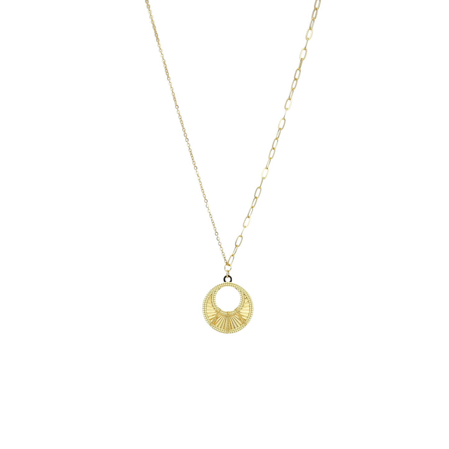 Gold Minimalist Necklace 21KT - FKJNKL21KM12041