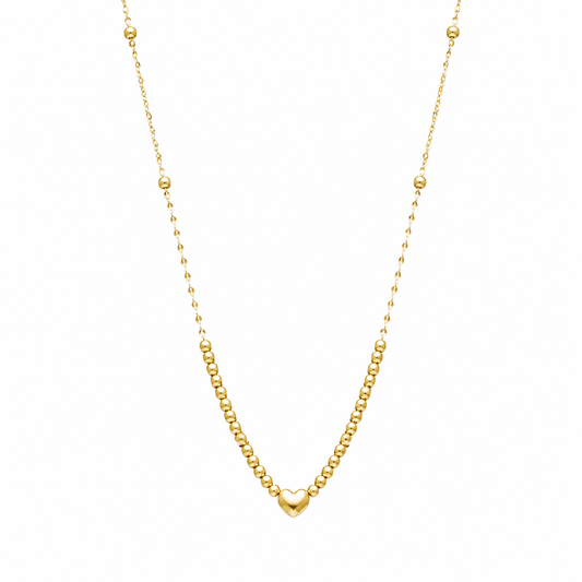 Gold Beads Necklace 21KT - FKJNKL21KM12043