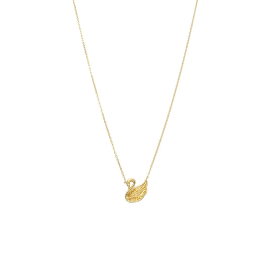 Gold Swan Necklace 21KT - FKJNKL21KM12045