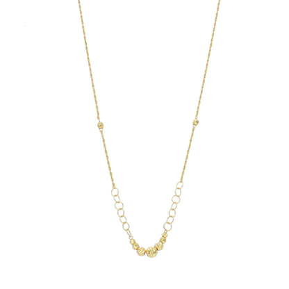 Gold Beads Necklace 21KT - FKJNKL21KM12046
