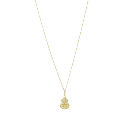 Gold Gourd Shape Necklace 21KT - FKJNKL21KM12047