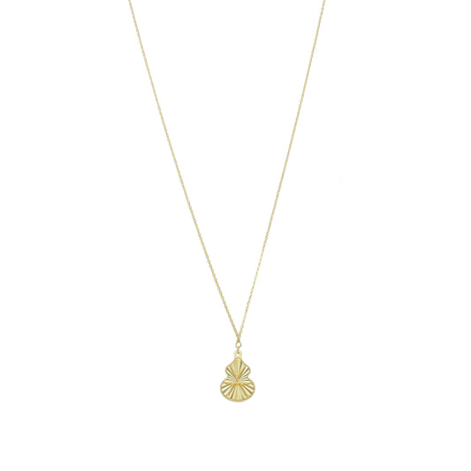 Gold Gourd Shape Necklace 21KT - FKJNKL21KM12047