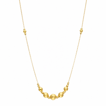 Gold Beads Necklace 21KT - FKJNKL21KM12084