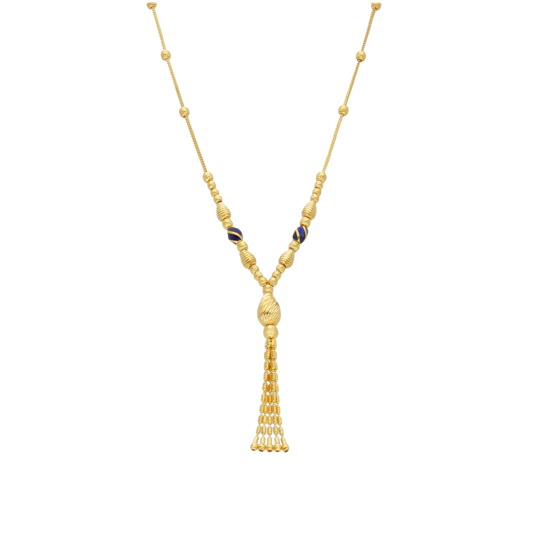 Gold Tassel Necklace 21KT - FKJNKL21KM12085