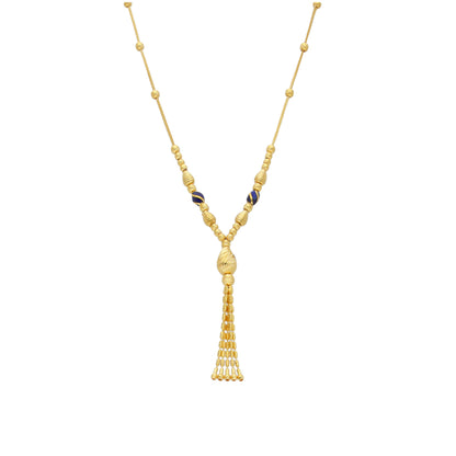 Gold Tassel Necklace 21KT - FKJNKL21KM12085