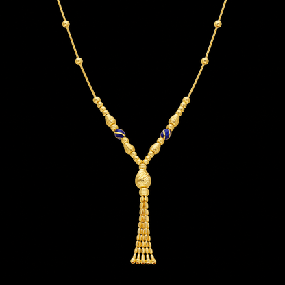 Gold Tassel Necklace 21KT - FKJNKL21KM12085